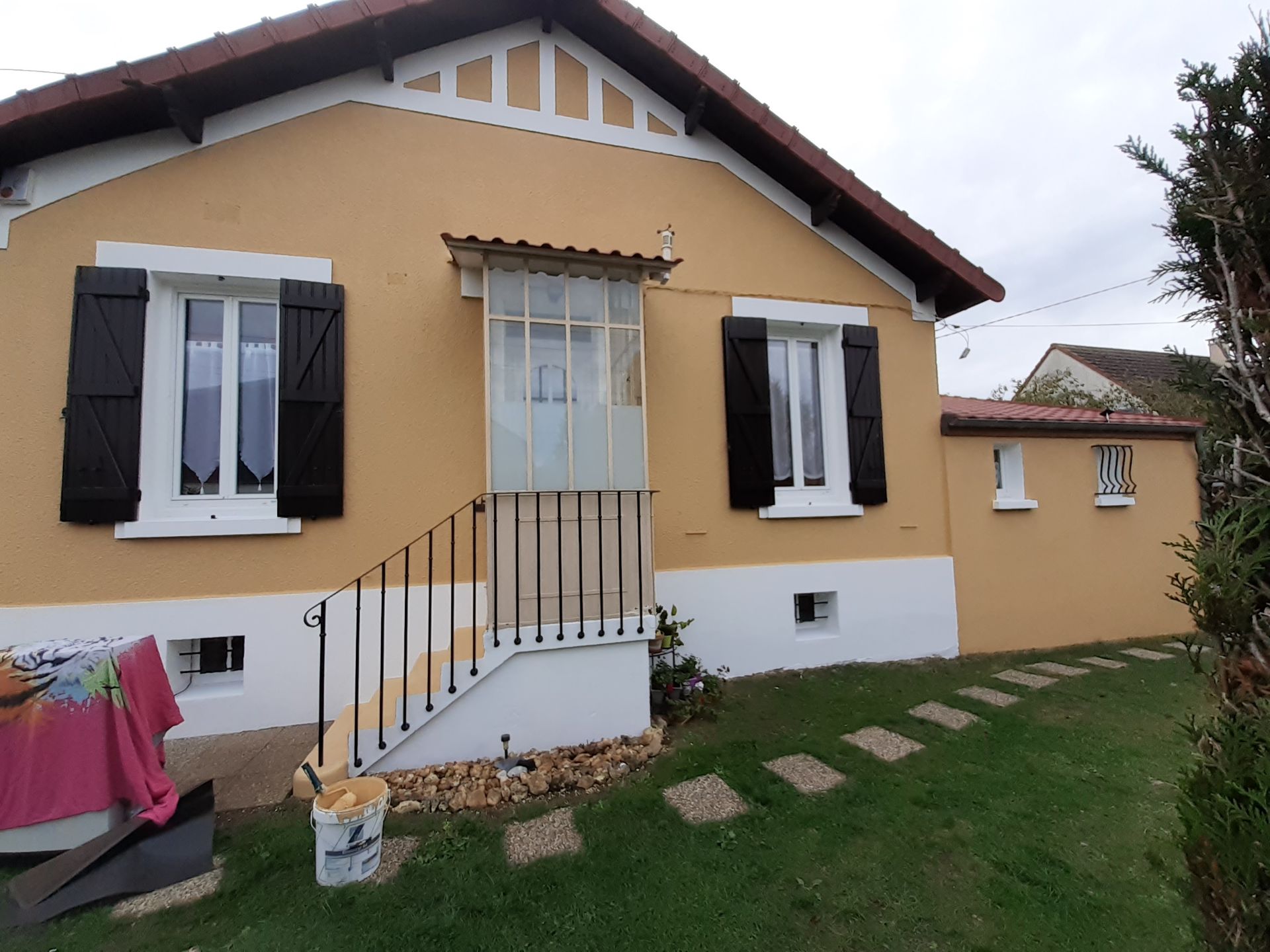 maison avec façade rénové